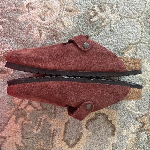 Birkenstock Boston Zinfandel Leather Suede Clog - Picture 5 of 6
